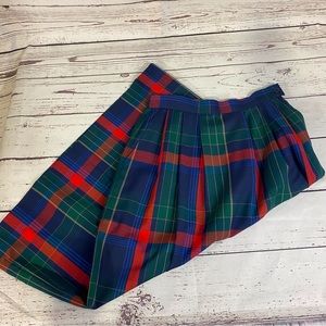 VTG NWOT Pendleton Skirt Size 8 Button Side 100% Virgin Wool Made In USA Plad